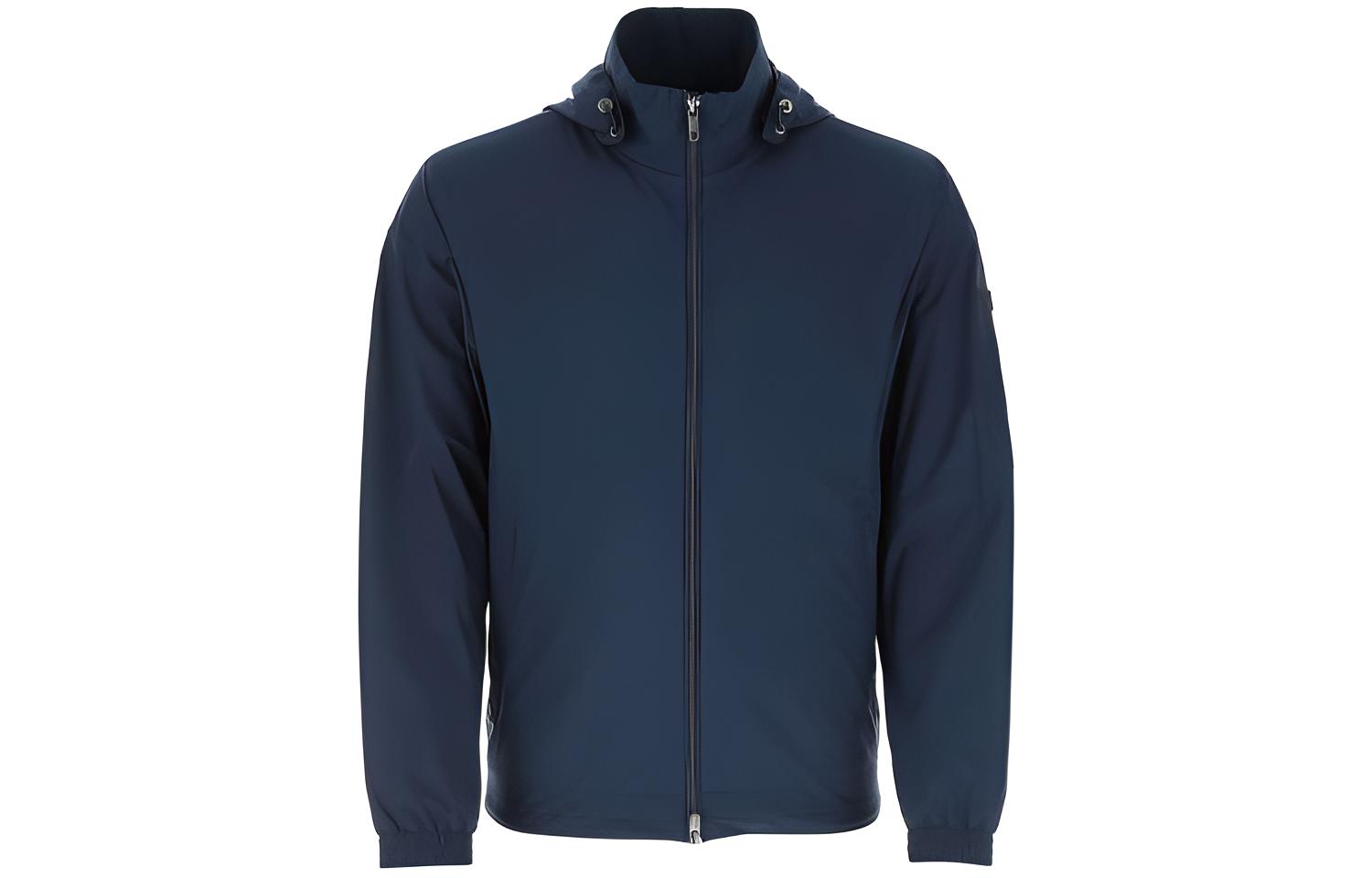 Z Zegna Solid Color Hooded Jacket Light Blue. VW019-ZZ036-A07