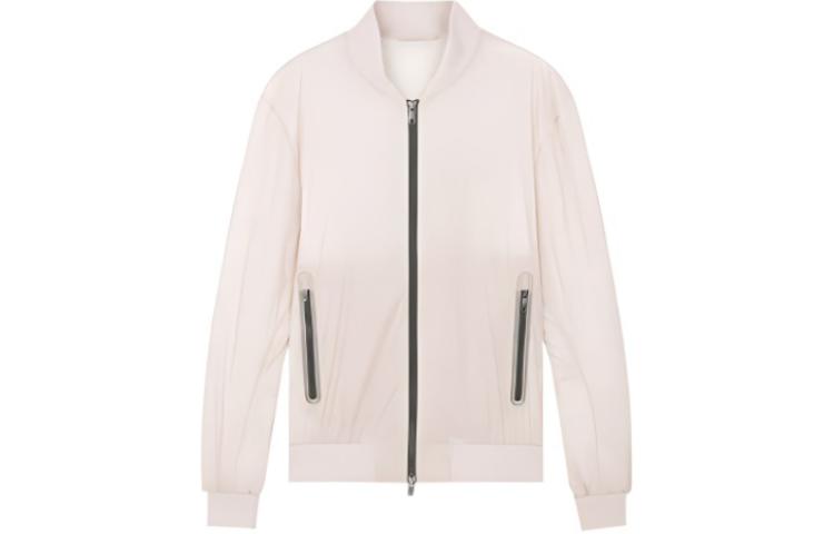 Z Zegna Solid Color Zip-Up Bomber Jacket in Light Pink. VX042-ZZO063-P02