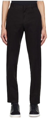 Z Zegna 男士黑色修身中腰拉鍊休閒長褲 UDI17A-7TR00-K09 Order Z Zegna 男士黑色修身中腰拉鍊休閒長褲 UDI17A-7TR00-K09