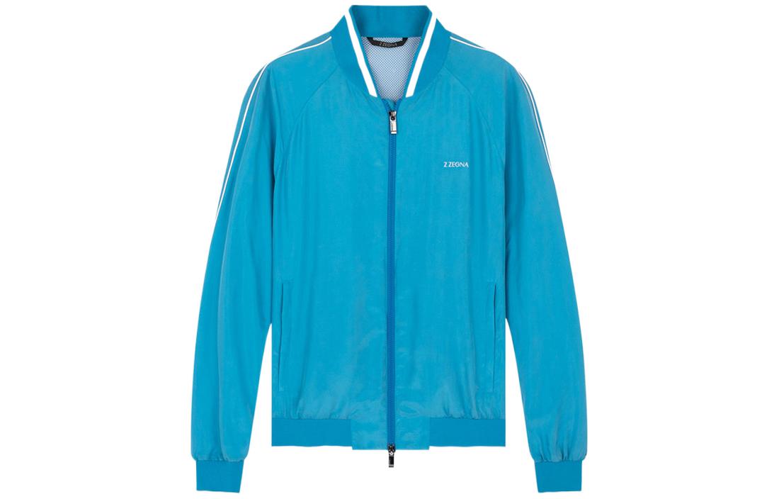 Z Zegna Solid Short Casual Jacket Blue VS049-ZZ053-A05