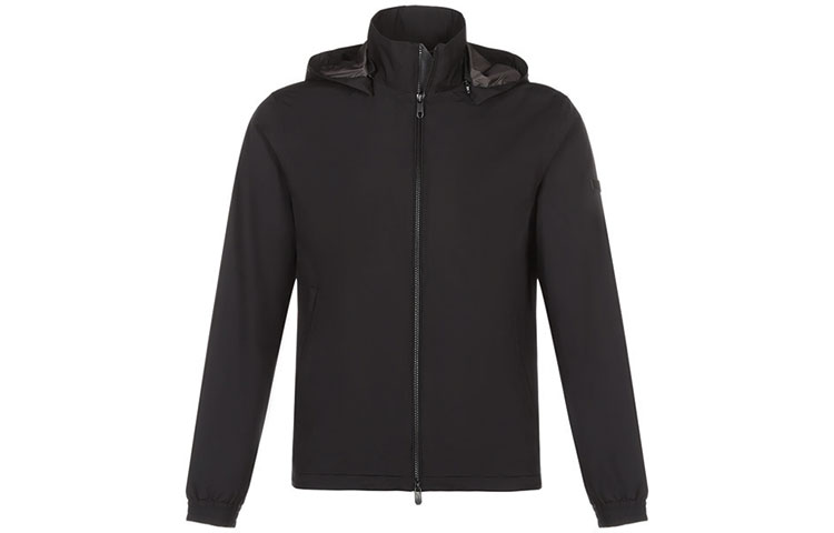 Z Zegna SS21 Black Casual Hooded Jacket for Men VW019-ZZ036-K09