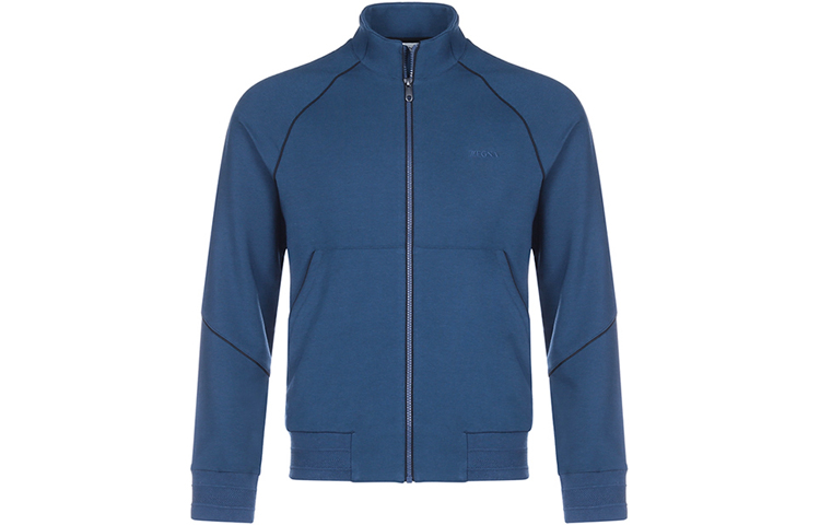 Z Zegna SS21 Full-Zip High-Neck Solid Sports Jacket Blue VW451-ZZ880-A07