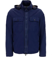 Z Zegna SS21 Navy Blue Hooded Solid Color Zip-Up Jacket VW054-ZZ045-A07 Z Zegna SS21 Navy Blue Hooded Solid Color Zip-Up Jacket VW054-ZZ045-A07