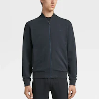 Details for Z Zegna SS21 素色標誌拉鍊外套 海軍藍 V8451-ZZ876-B09