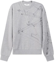 Order Z Zegna SS22 灰色幾何印花寬鬆長袖衛衣 VZ458-ZZ898L-8L1