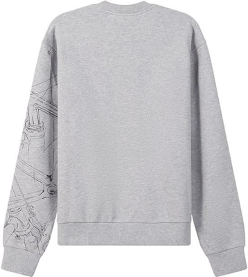 Z Zegna SS22 灰色幾何印花寬鬆長袖衛衣 VZ458-ZZ898L-8L1 Lookbook Z Zegna SS22 灰色幾何印花寬鬆長袖衛衣 VZ458-ZZ898L-8L1