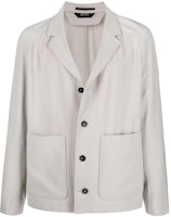 Z Zegna SS22 Beige Solid Button-Up Long Sleeve Jacket for Men. 1DXA-G035-0N Z Zegna SS22 Beige Solid Button-Up Long Sleeve Jacket for Men. 1DXA-G035-0N