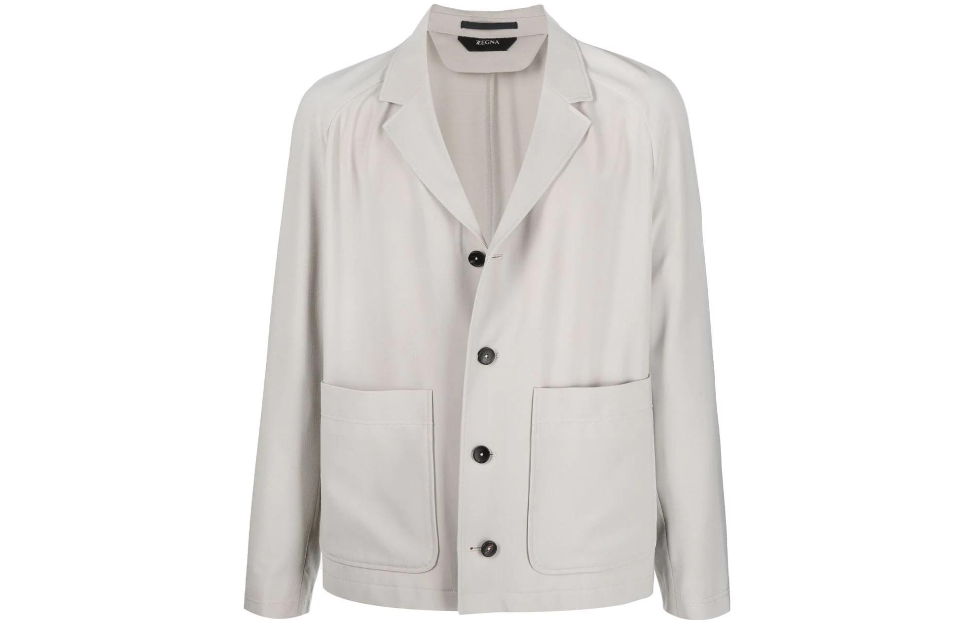 Order Z Zegna SS22 男士米色長袖紐扣外套 1DXA-G035-0N