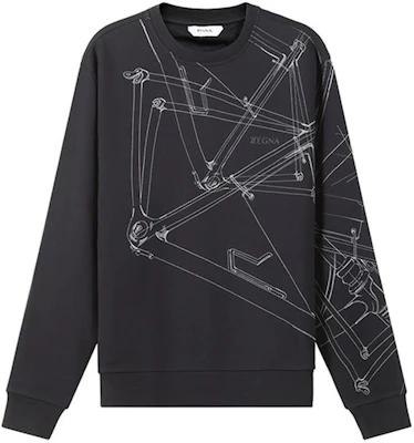 Z Zegna SS22 幾何印花寬鬆版海軍藍圓領衫 VZ458-ZZ898L-8L2 Buy Z Zegna SS22 幾何印花寬鬆版海軍藍圓領衫 VZ458-ZZ898L-8L2