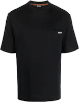 Order Z Zegna SS23 黑色圓領T恤 純色Logo字母印花. UB385-A5B785-K09