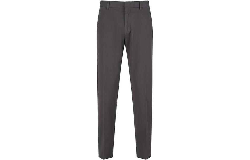 Z Zegna SS23  Black Solid Straight-Leg Casual Pants. UBI17-A5TR00-437
