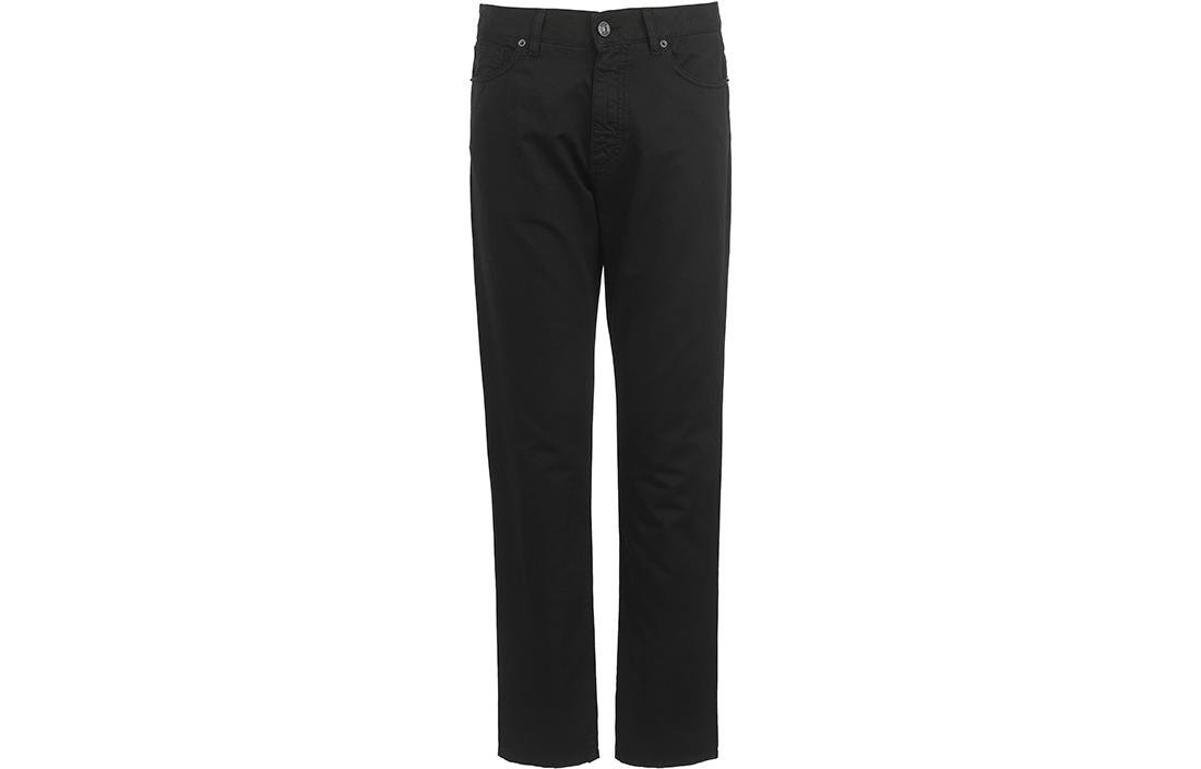 Z Zegna SS23  Black Solid Straight-Leg Casual Pants. UBI37A5CITYBLK