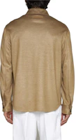 Shop Z Zegna SS23 卡其色純色拉鍊翻領外套 573C14A51DHQQ07