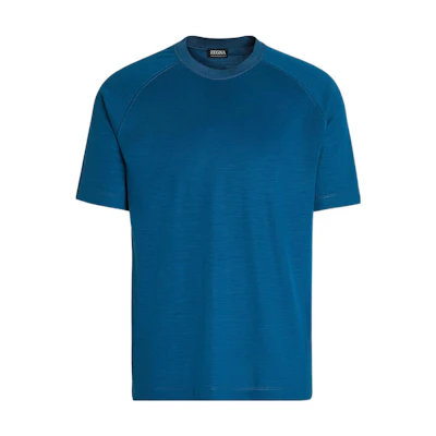 Z Zegna SS23 Sky Blue Crewneck Short Sleeve T-Shirt UB328A5-BCT706-B06