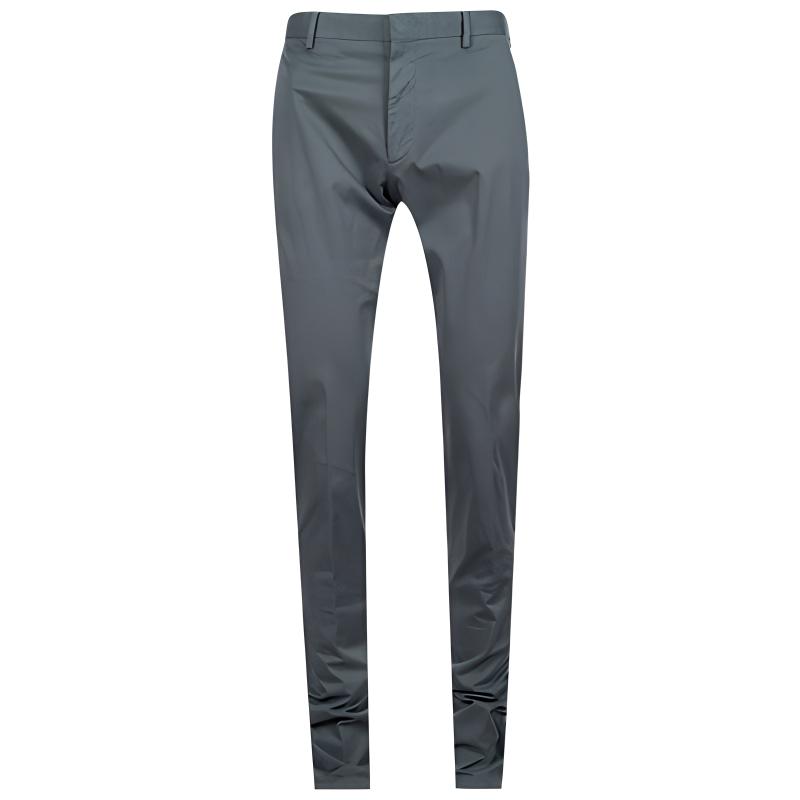 Z Zegna SS23  Slim-Fit Casual Button Pants Gray UBI17A5TR00-434