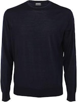 Z Zegna SS23 Solid Blue Crewneck Pullover Sweater. UBM00A-5110-B09 Z Zegna SS23 Solid Blue Crewneck Pullover Sweater. UBM00A-5110-B09