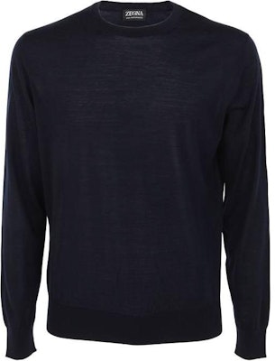 Z Zegna SS23 純藍色圓領套頭毛衣. UBM00A-5110-B09 Buy Z Zegna SS23 純藍色圓領套頭毛衣. UBM00A-5110-B09