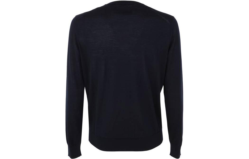 Lookbook Z Zegna SS23 純藍色圓領套頭毛衣. UBM00A-5110-B09