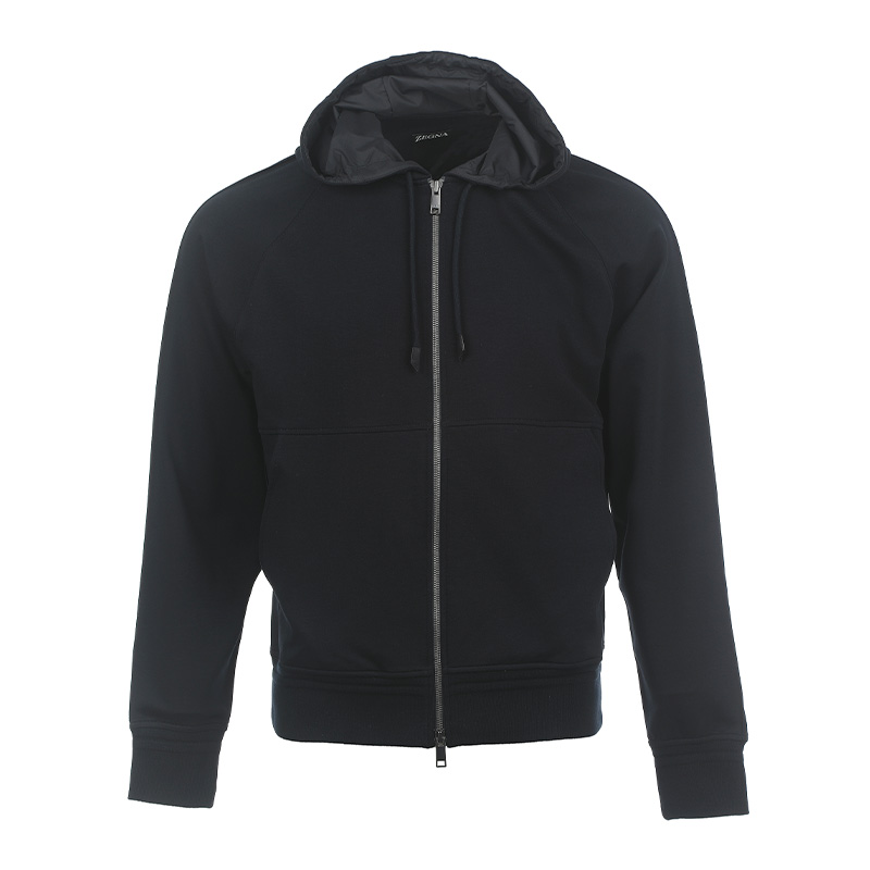 Order Z Zegna SS23 海軍藍抽繩連帽外套ファッション潮流上衣 UB553A5-B859-B09