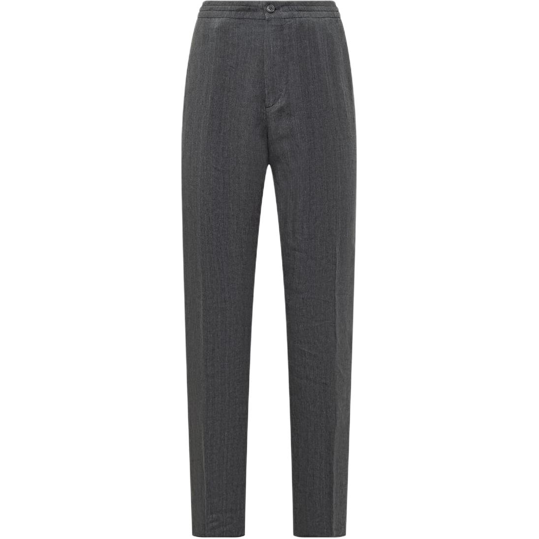 Z Zegna SS23  Tapered Casual Pants Grey with Zipper Closure. UBI32A5-TT11-433