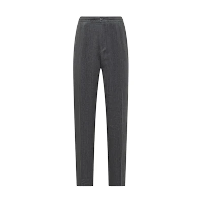 Z Zegna SS23 Tapered Casual Pants Grey with Zipper Closure. UBI32A5-TT11-433