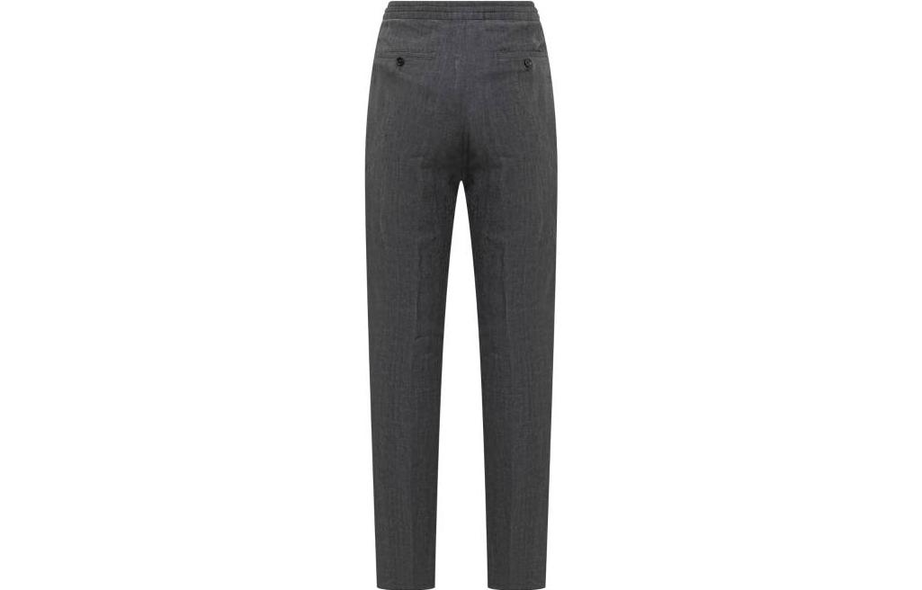 Lookbook Z Zegna SS23 灰色錐形休閒褲，拉鍊閉合設計。 UBI32A5-TT11-433