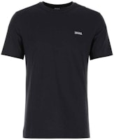 Z Zegna SS23 Black Crewneck T-Shirt with Logo Embroidery for Men. E7360A-5B760-B09 Z Zegna SS23 Black Crewneck T-Shirt with Logo Embroidery for Men. E7360A-5B760-B09
