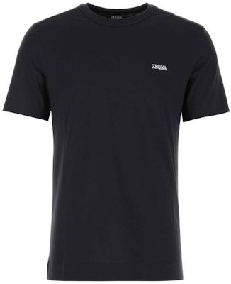 Z Zegna SS23 男士黑色刺繡Logo圓領T恤。 E7360A-5B760-B09 Buy Z Zegna SS23 男士黑色刺繡Logo圓領T恤。 E7360A-5B760-B09