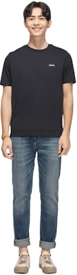 Z Zegna SS23 男士黑色刺繡Logo圓領T恤。 E7360A-5B760-B09 Shop Z Zegna SS23 男士黑色刺繡Logo圓領T恤。 E7360A-5B760-B09