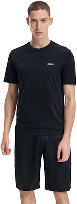 Z Zegna SS23 男士黑色刺繡Logo圓領T恤。 E7360A-5B760-B09 Purchase Z Zegna SS23 男士黑色刺繡Logo圓領T恤。 E7360A-5B760-B09
