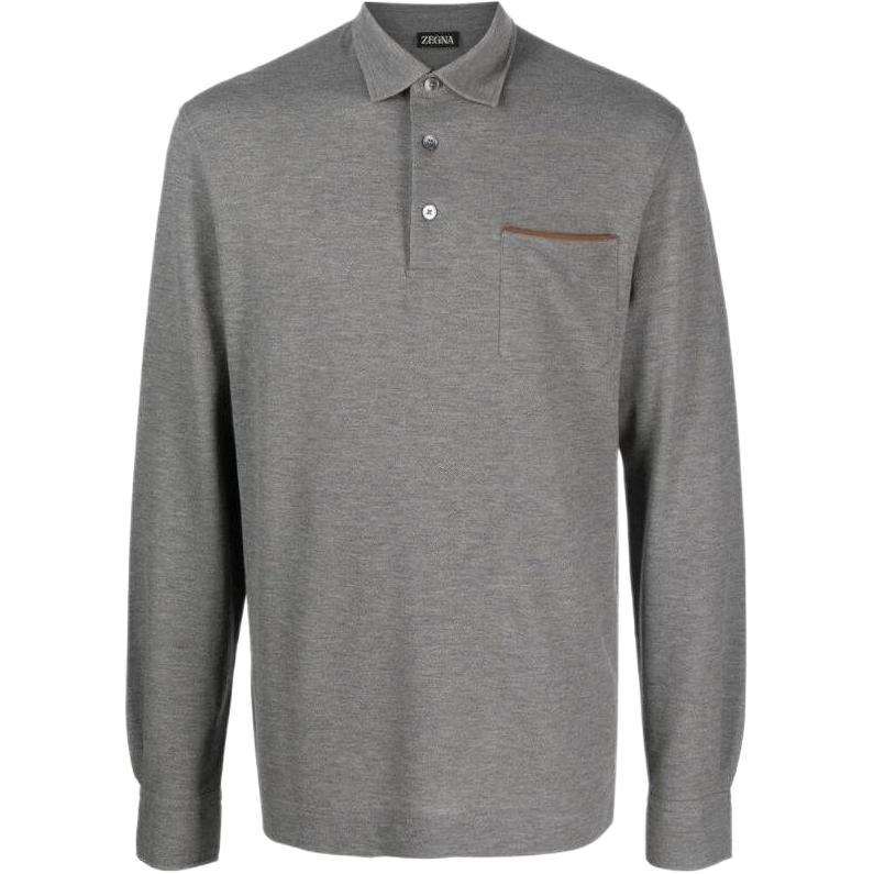 Z Zegna SS23 Grey Crewneck Long-Sleeve Sweatshirt UB392-A5B757-K95