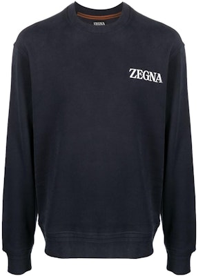 Z Zegna SS23 海軍藍浮雕標誌長袖圓領衛衣 UB522A5B872-B09 Buy Z Zegna SS23 海軍藍浮雕標誌長袖圓領衛衣 UB522A5B872-B09