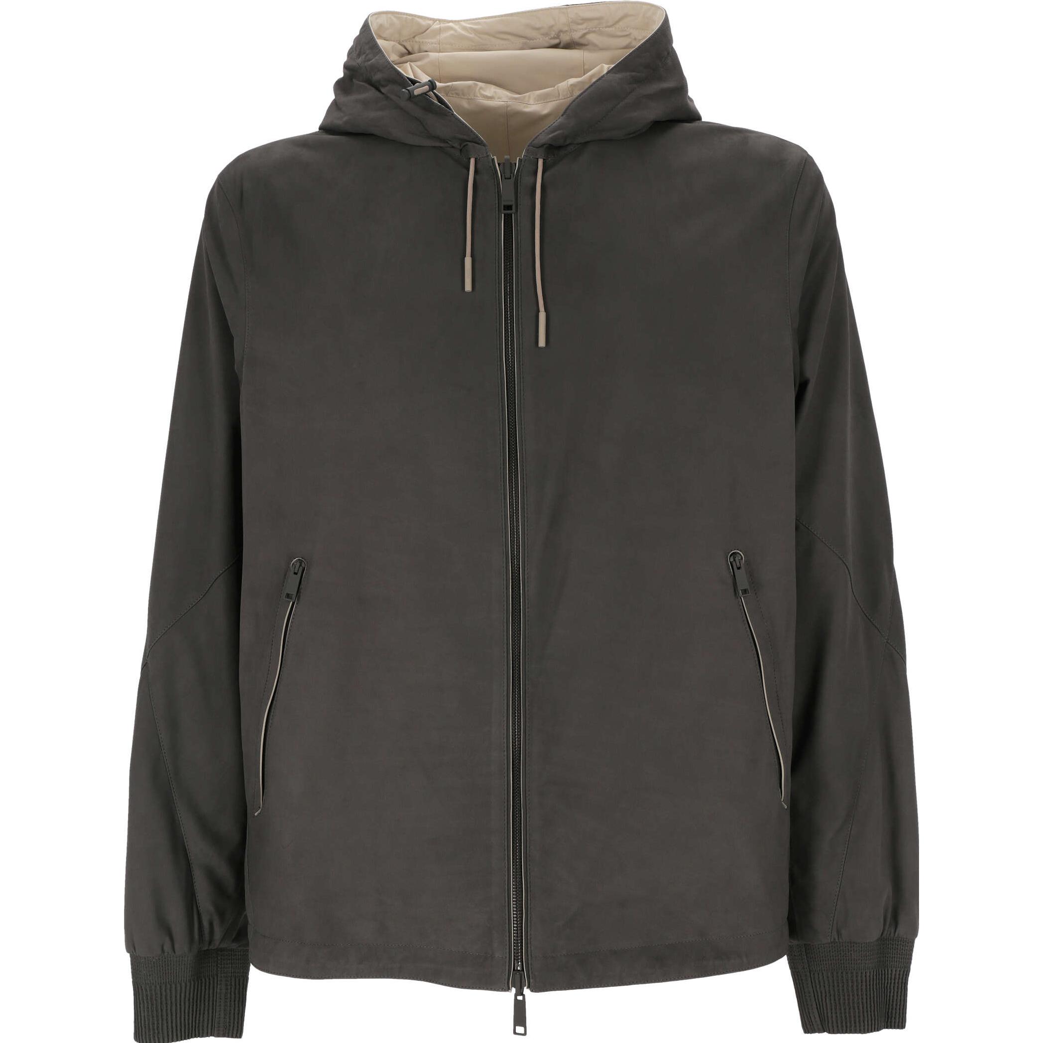 Z Zegna SS23 Reversible Solid Zip-Up Jacket Men’s Cold Gray UBPGTA5B166T022