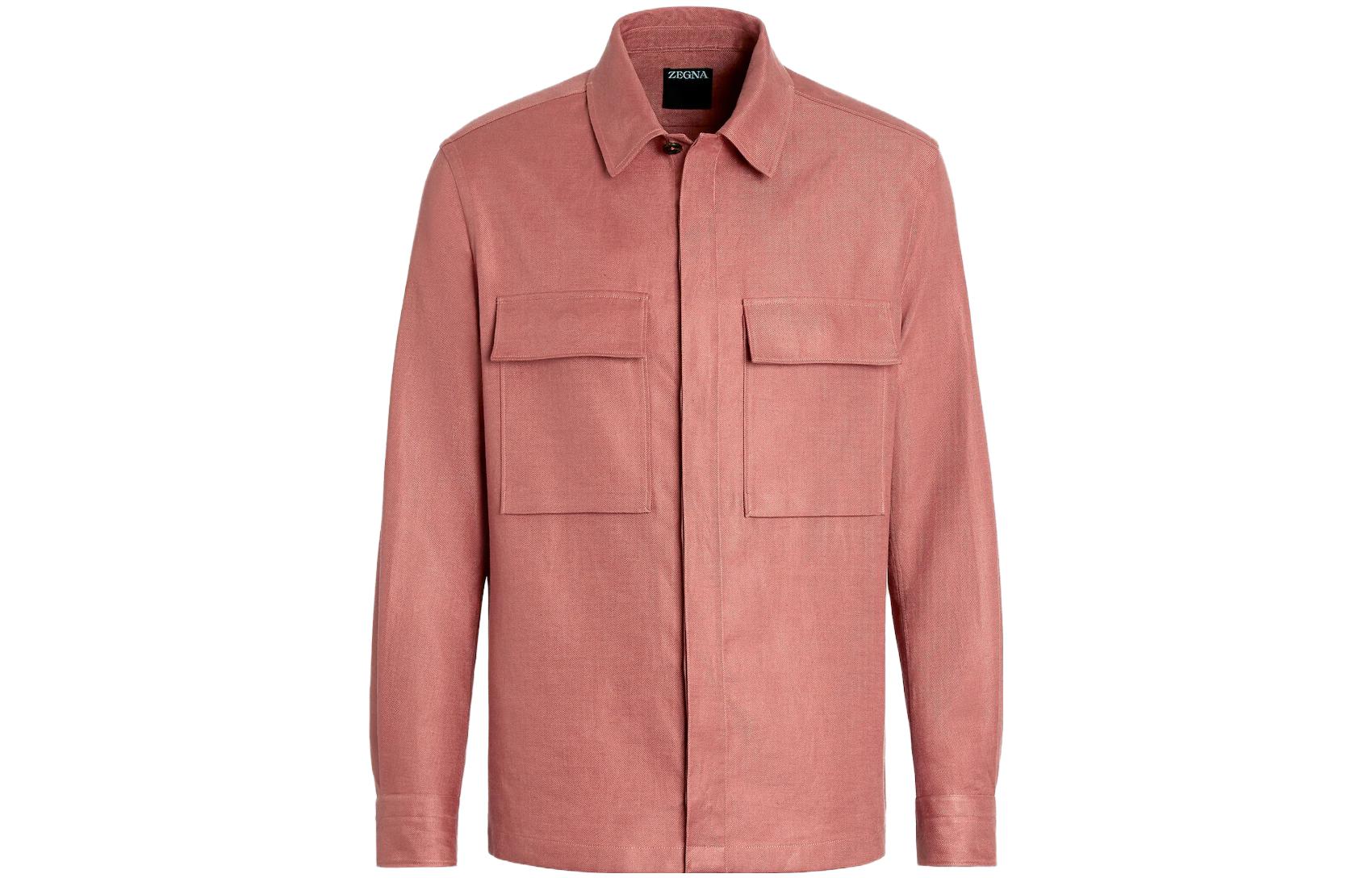 Z Zegna SS23 Solid Casual Long-Sleeve Jacket Burgundy UBV60A5-SOT10-017