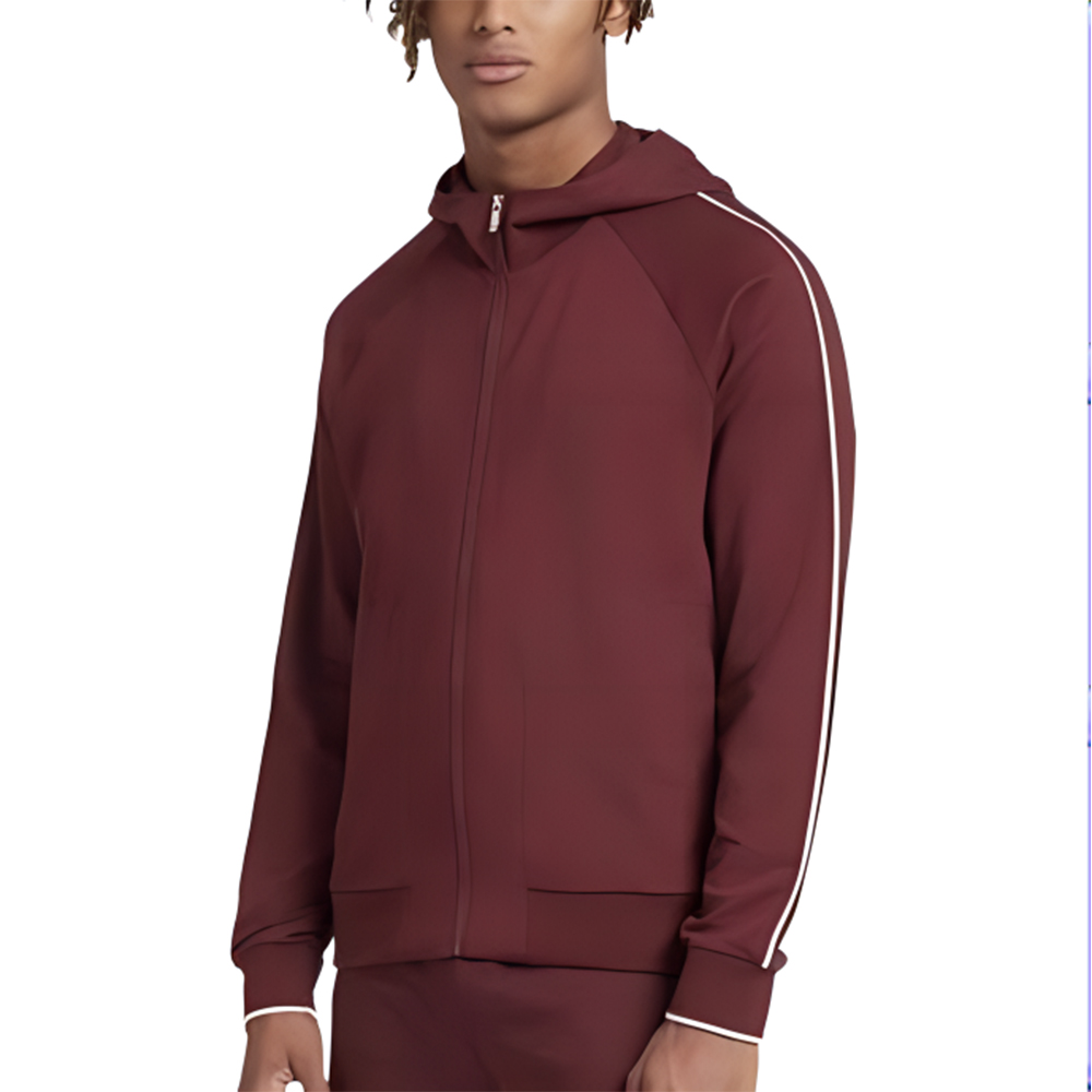 Z Zegna SS23 Solid Color Zip-Up Hoodie Red. VU451-Z859-R07
