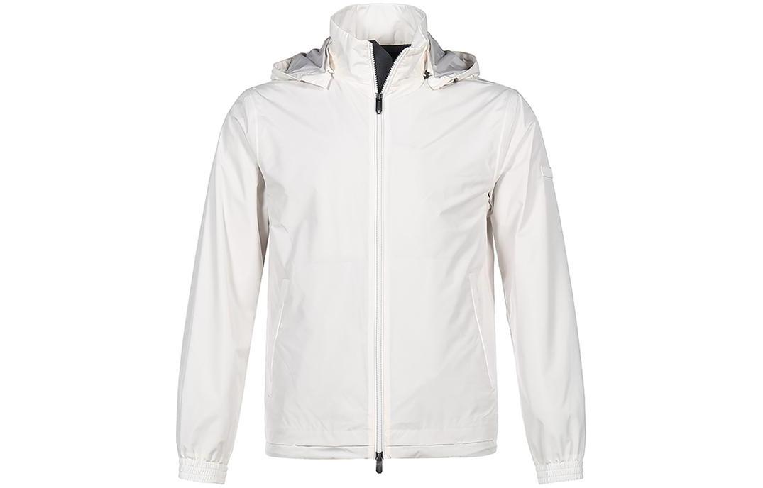 Z Zegna SS23 Solid Outdoor Polyester Hooded Jacket Plaster White VV019-ZZ036-N01