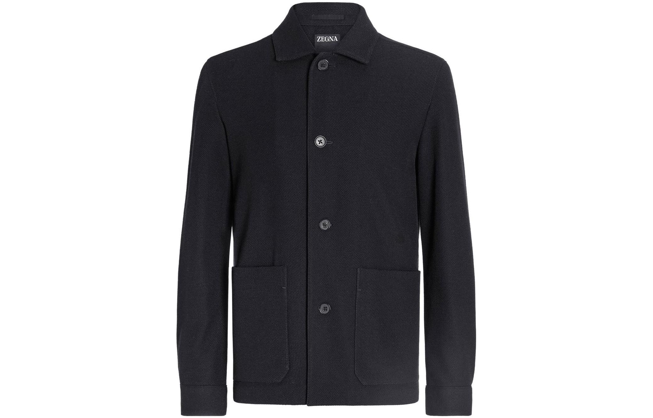 Z Zegna SS23 Solid Single-Breasted Notch Lapel Jacket Black 57710-0A51D-HAQ