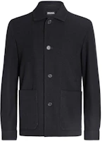 Z Zegna SS23 Solid Single-Breasted Notch Lapel Jacket Black 57710-0A51D-HAQ Z Zegna SS23 Solid Single-Breasted Notch Lapel Jacket Black 57710-0A51D-HAQ