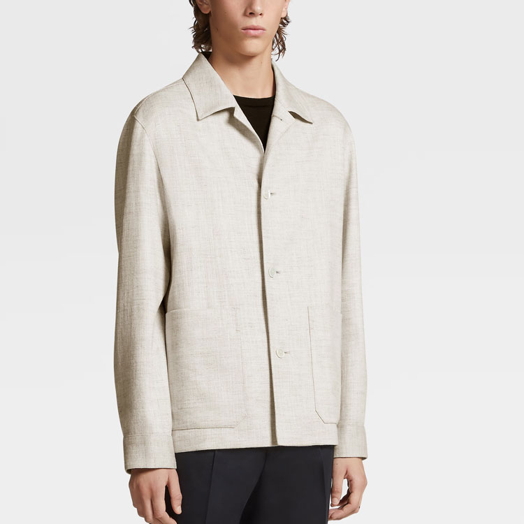 Lookbook Z Zegna SS23 米色单排扣实用夹克 549C00A5-1DHAQ0-FR4