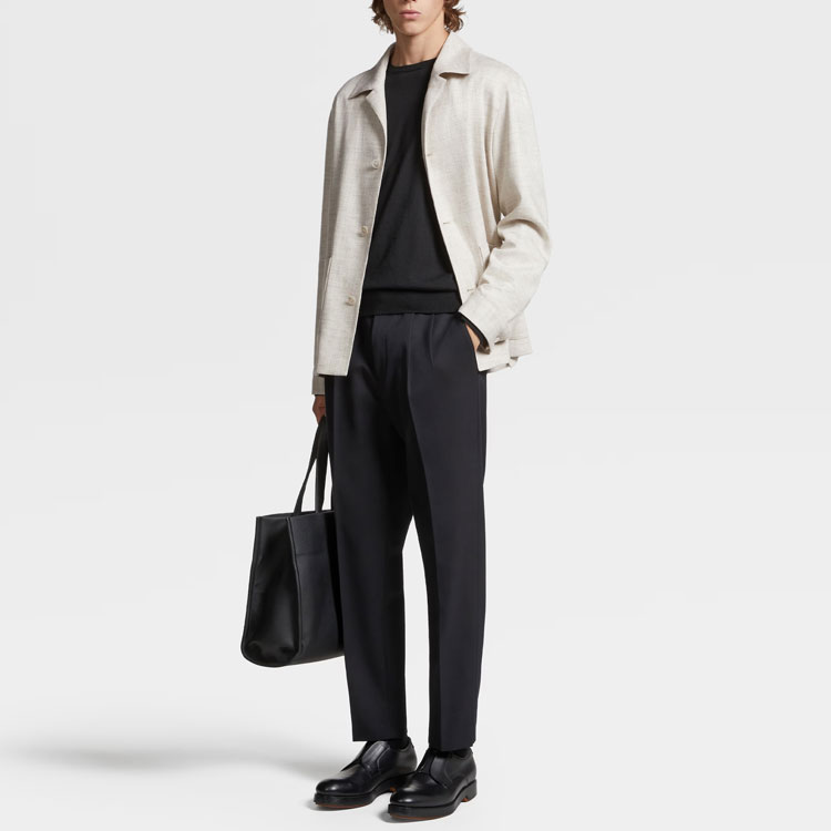 Purchase Z Zegna SS23 米色单排扣实用夹克 549C00A5-1DHAQ0-FR4