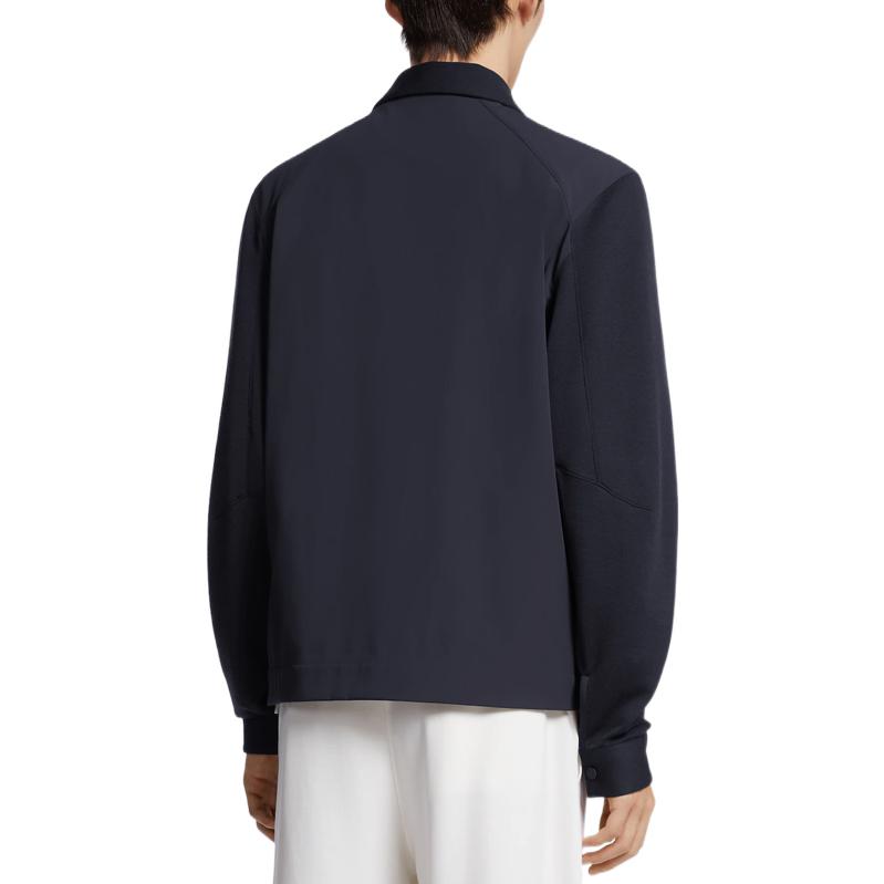 Z Zegna SS23 Solid Wool Patchwork Shirt Jacket Navy Blue - UBV08A5-SOWH1-780 圖 4