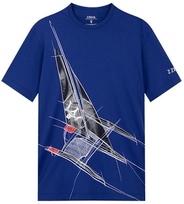 Z Zegna x Maserati 標誌圖案印花海軍藍短袖T恤。 VR372-ZZB630-6Y8 Order Z Zegna x Maserati 標誌圖案印花海軍藍短袖T恤。 VR372-ZZB630-6Y8
