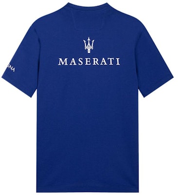 Z Zegna x Maserati 標誌圖案印花海軍藍短袖T恤。 VR372-ZZB630-6Y8 Lookbook Z Zegna x Maserati 標誌圖案印花海軍藍短袖T恤。 VR372-ZZB630-6Y8
