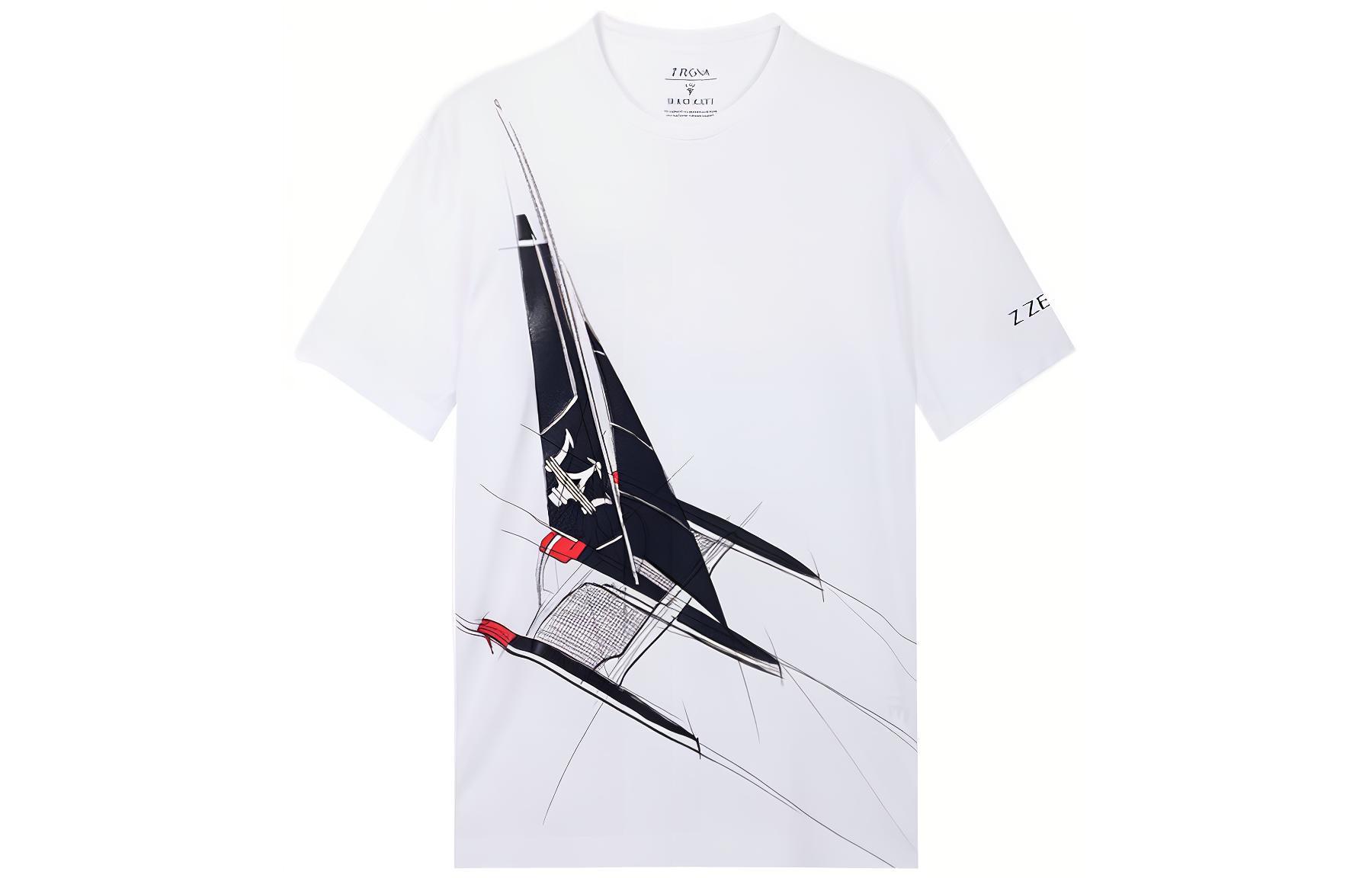 Order Z Zegna x Maserati 白色標誌圖案短袖T恤 VR372-ZZB630-6Y7