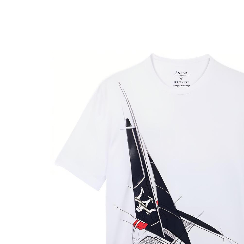 Sizing Z Zegna x Maserati 白色標誌圖案短袖T恤 VR372-ZZB630-6Y7