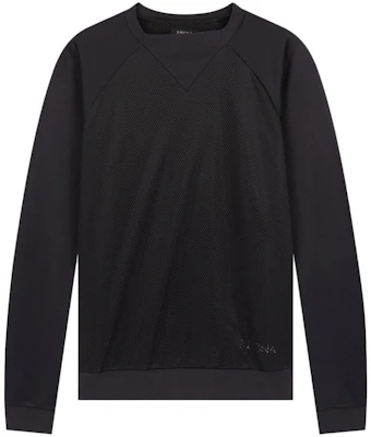 Z Zegna 黑色網面拼接圓領套頭運動衫 VT422-ZZ865-B09 Buy Z Zegna 黑色網面拼接圓領套頭運動衫 VT422-ZZ865-B09
