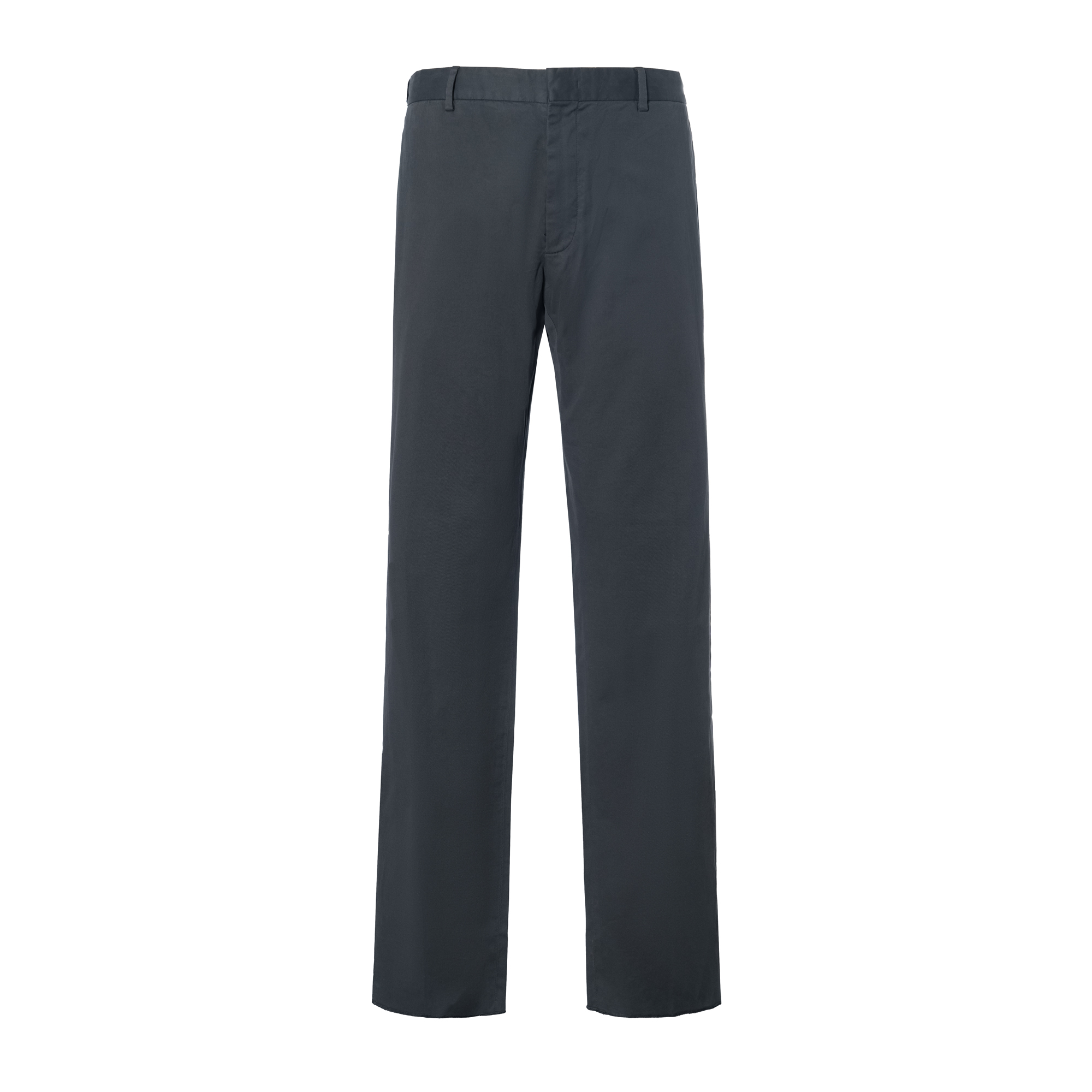 Z Zegna Zzegna FW22  Mid-Rise Straight Fit Casual Pants Dark Grey. UAI17-TR00-433