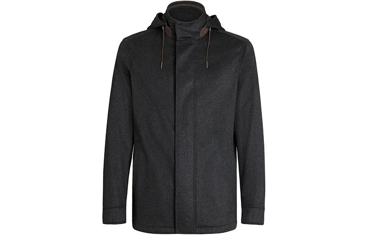 Z Zegna Zzegna Solid Drawstring Hooded Military Jacket Navy Blue - UVT42-V210-531