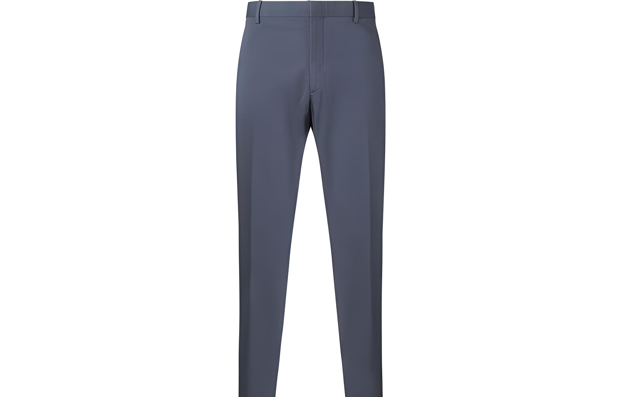 Z Zegna Zzegna SS23  Solid Mid-Rise Straight Casual Pants Graphite Gray UAI17-TR00-432