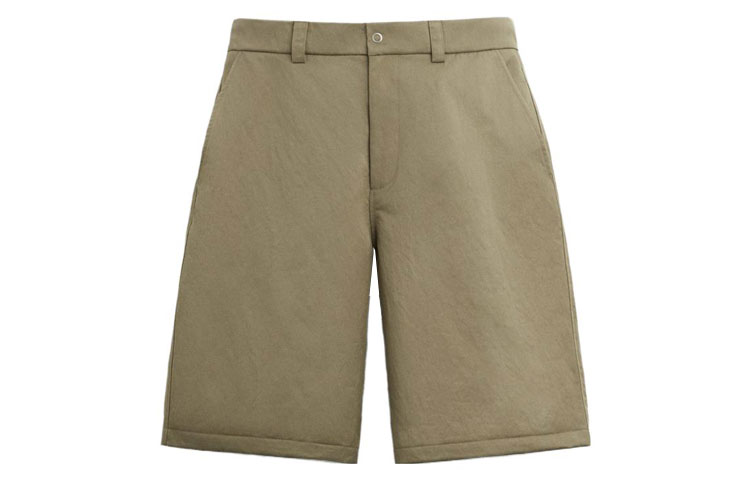 ZARA  Olive Green Tech Fabric Casual Loose Fit Shorts 04391304515-33